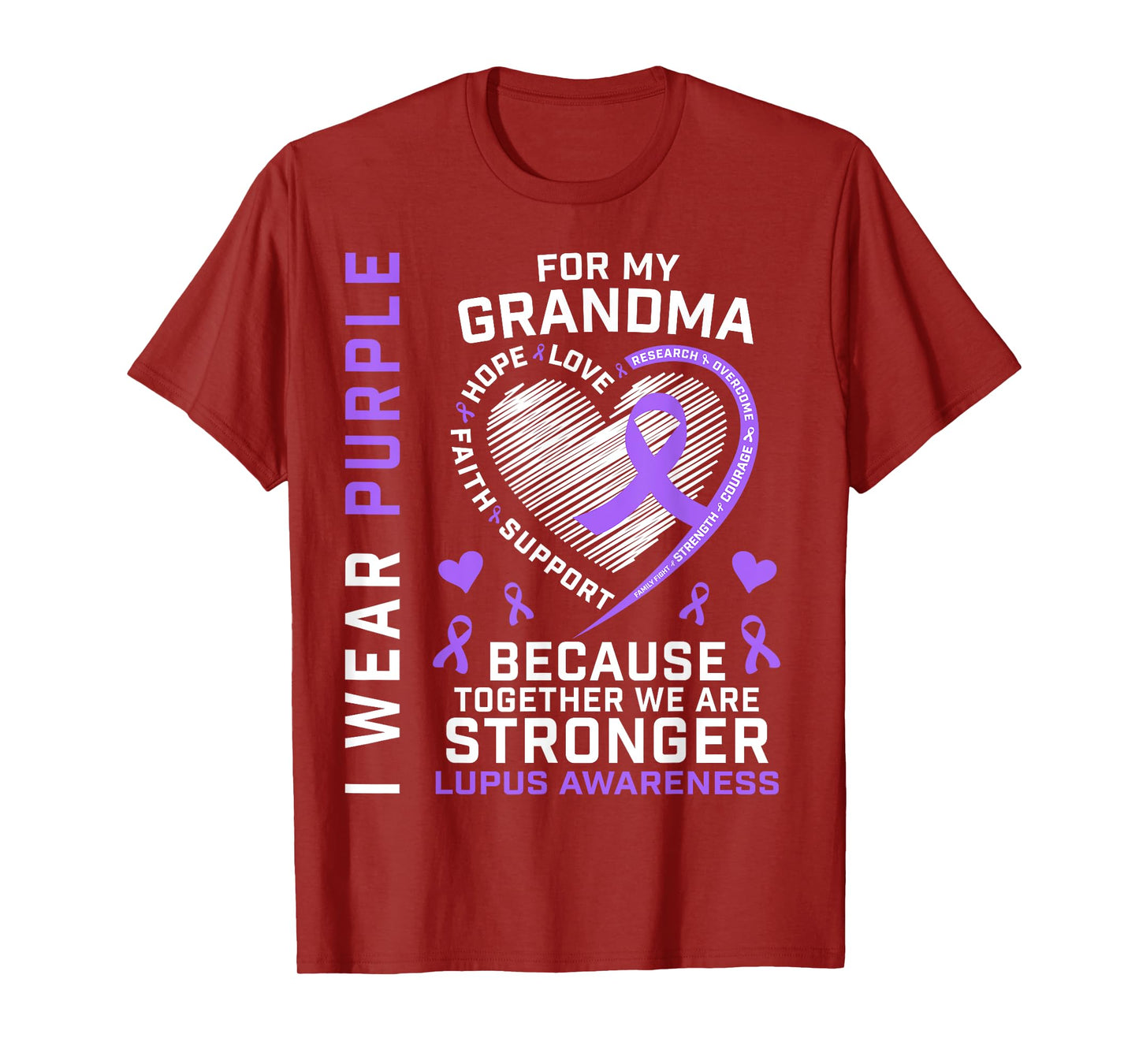 I Wear Purple For My Grandma Lupus Awareness Month Graphic T-Shirt