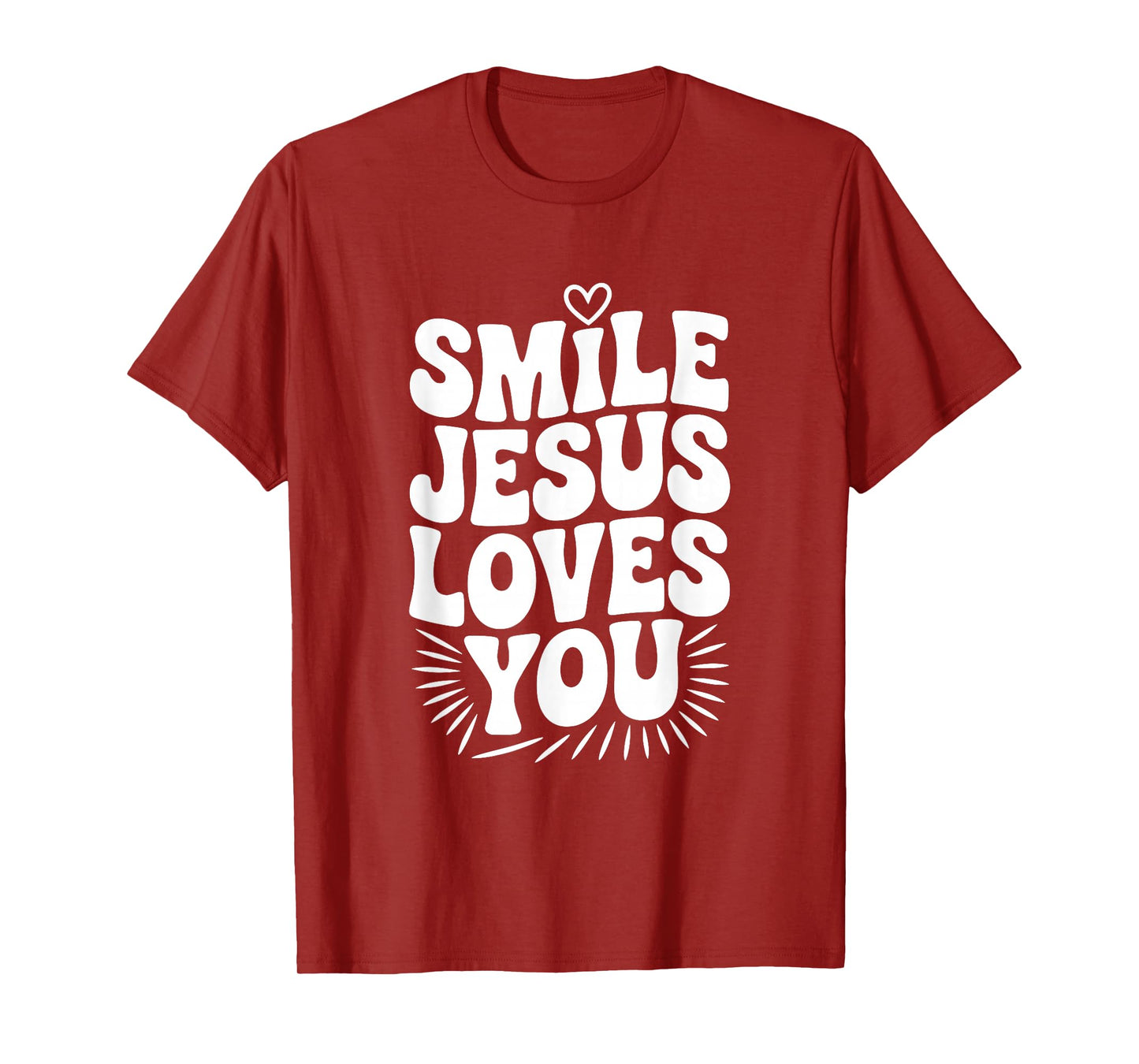 Smile Jesus Loves You Christian Faith Inspirational T-Shirt