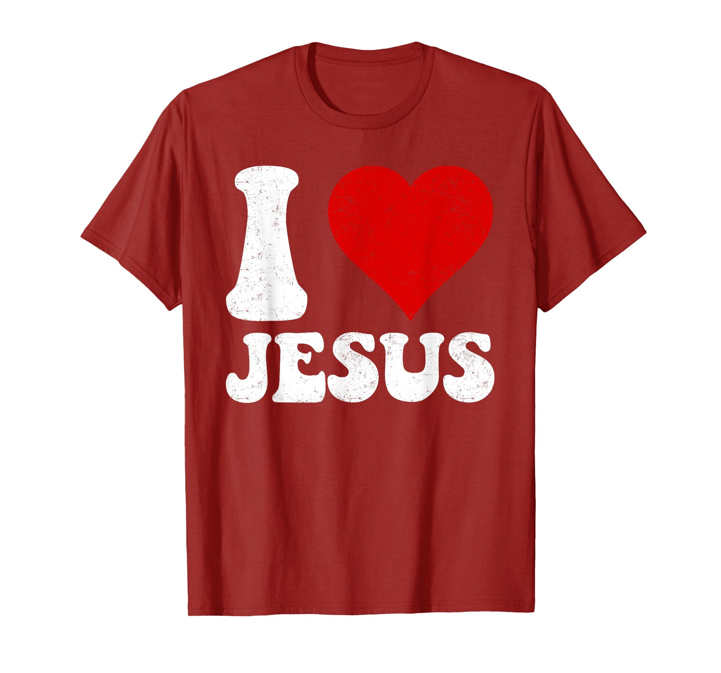 Jesus I Love Jesus Christian Cross God Faith Bible Religious T-Shirt