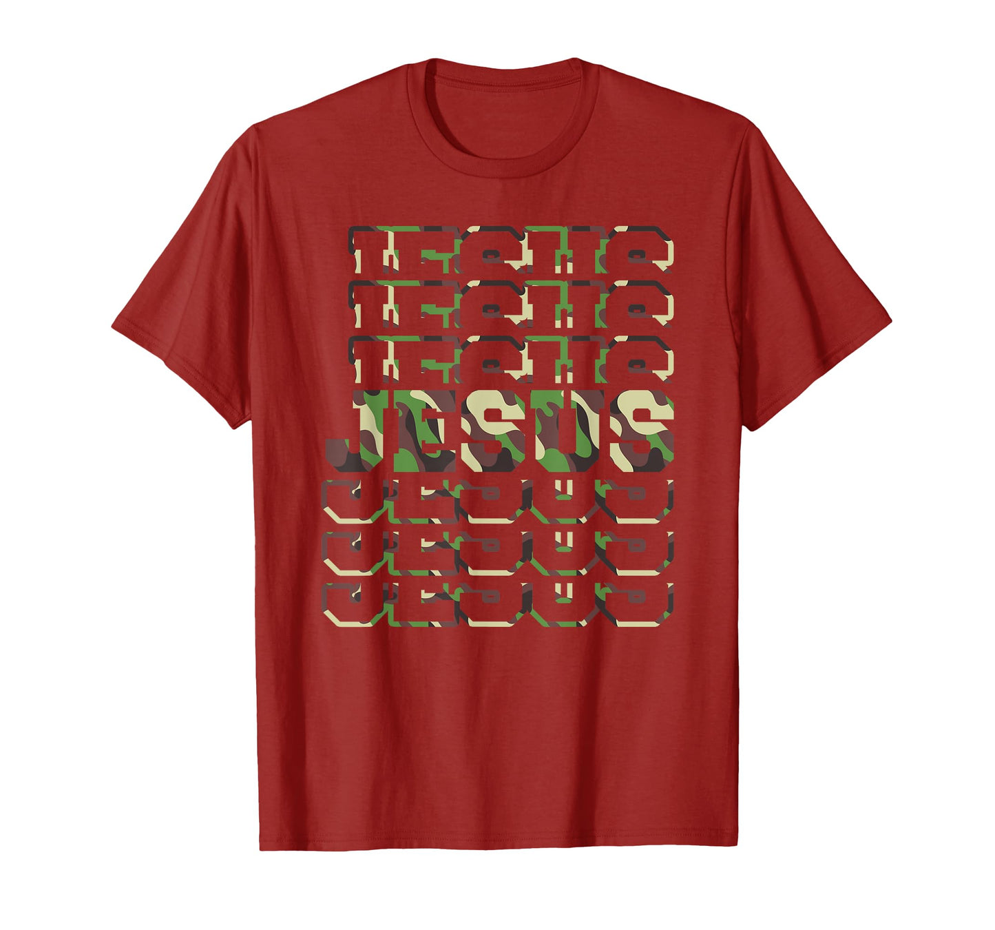 Jesus Camo Design, Camo Scripture Jesus Faith T-Shirt
