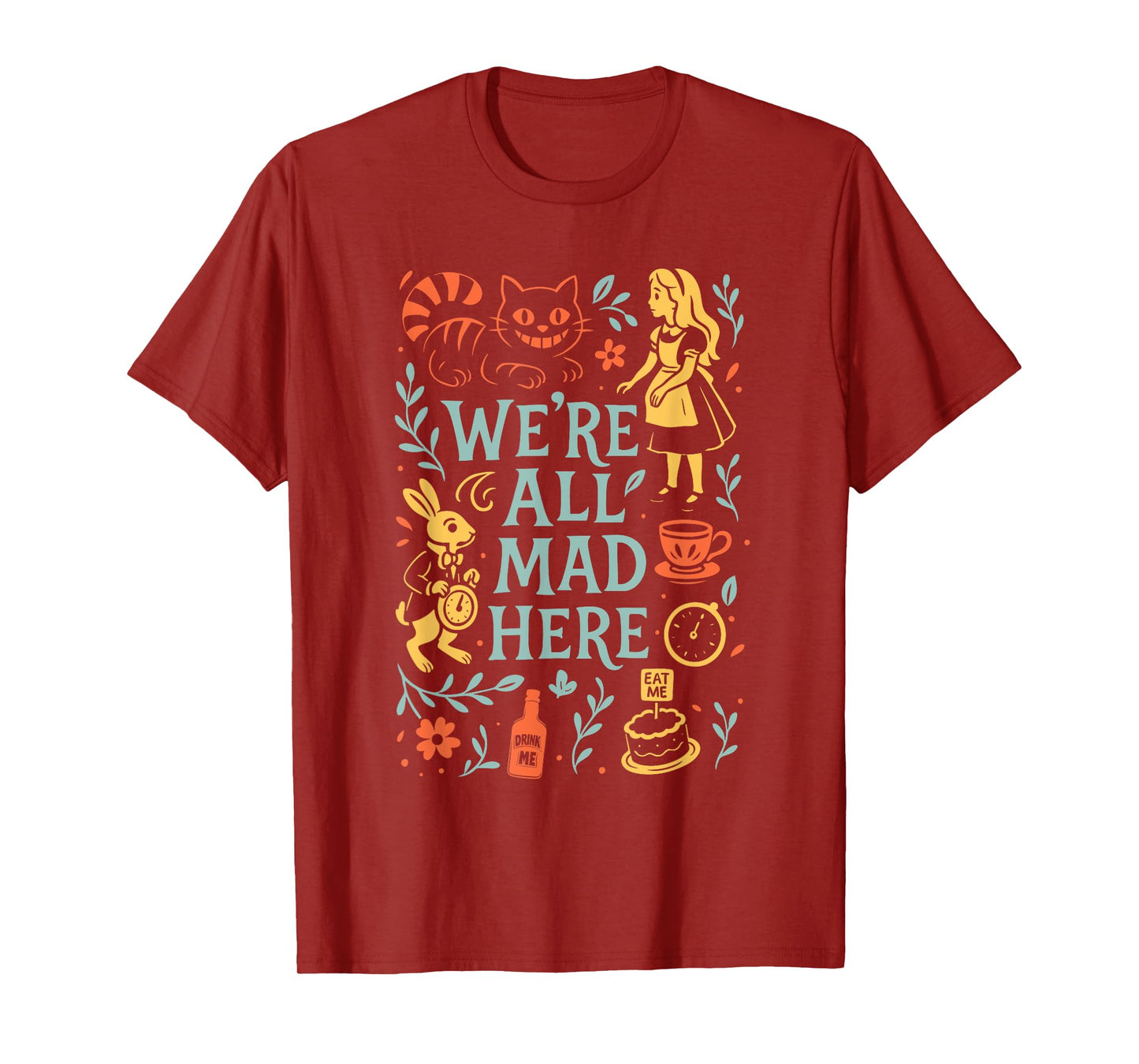 Alice in Wonderland We're All Mad Here T-Shirt