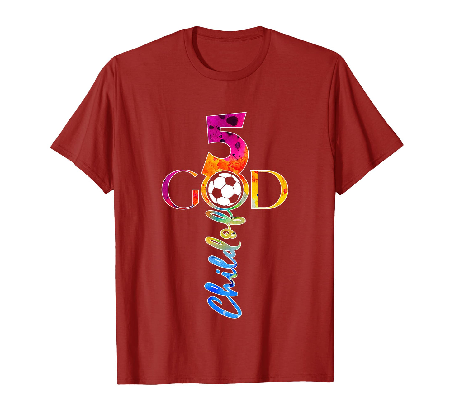 JESUS 5 YEARS CHILD OF GOD SOCCER 5TH BIRTHDAY T-Shirt