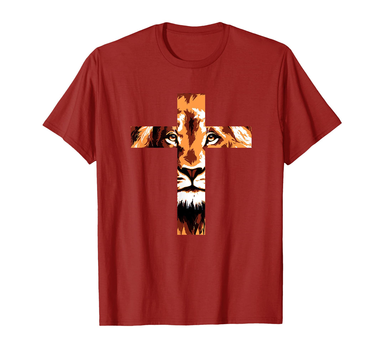 Chirstian Cross Lion Judah Jesus God Faith T-Shirt