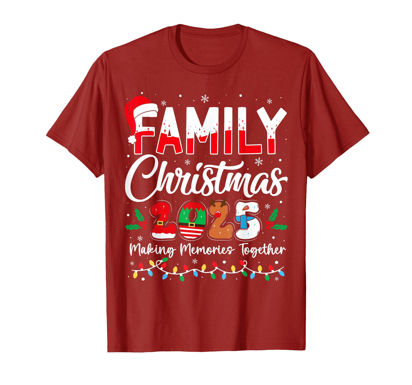 Family Christmas 2025 Matching Outfit Xmas Squad Santa T-Shirt