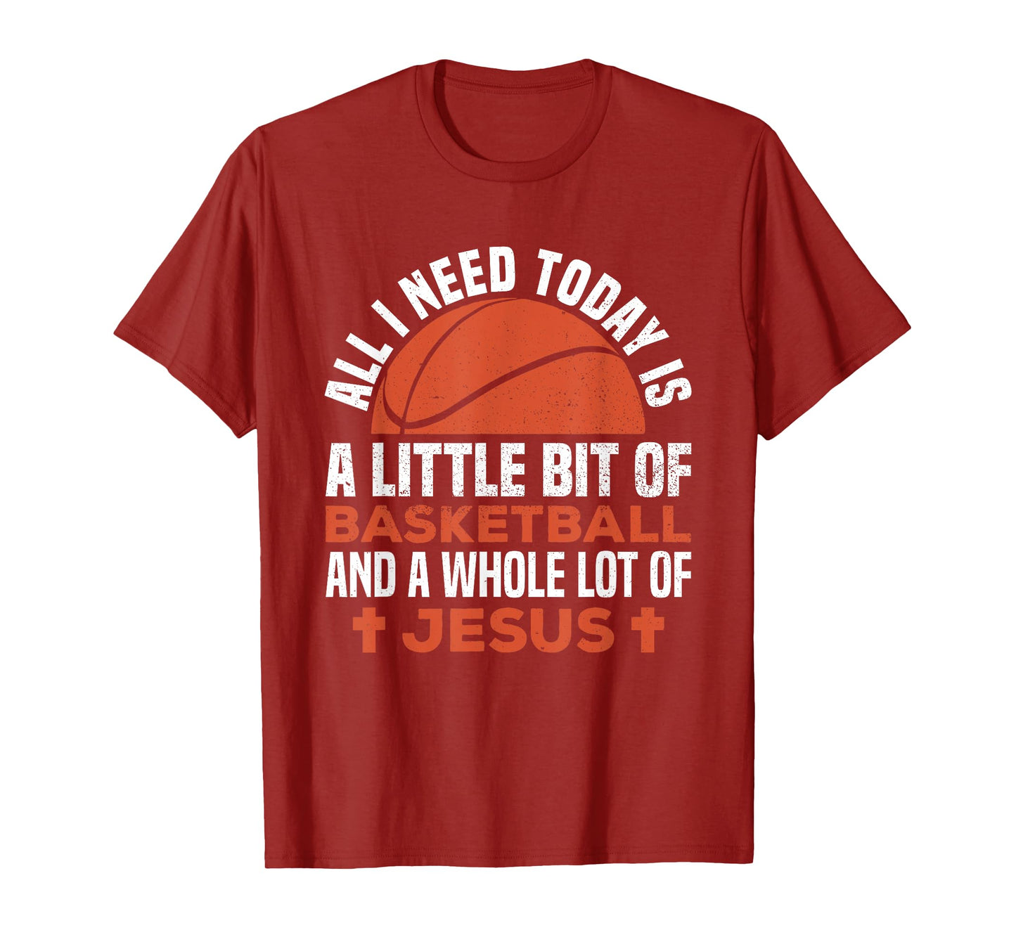 Basketball and Jesus Religious Christian T-Shirt