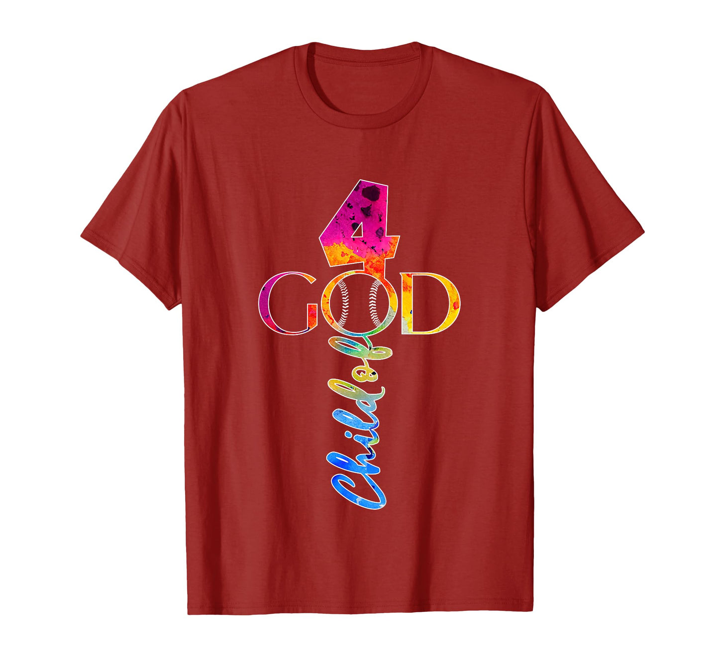 JESUS 4 YEARS CHILD OF GOD BASEBALL 4TH BIRTHDAY T-Shirt