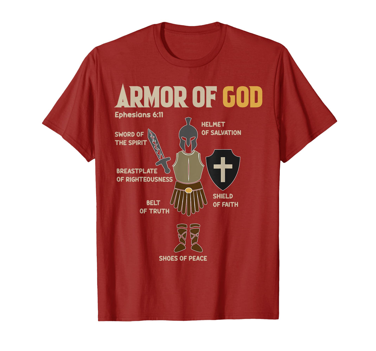 Toddler Boy Armor Of God Brother Son Men Kid Christian Jesus T-Shirt