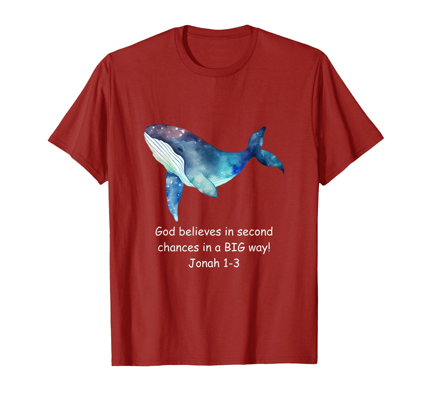 Bible Verse Jonah Whale Fish Christian Religious Motivating T-Shirt