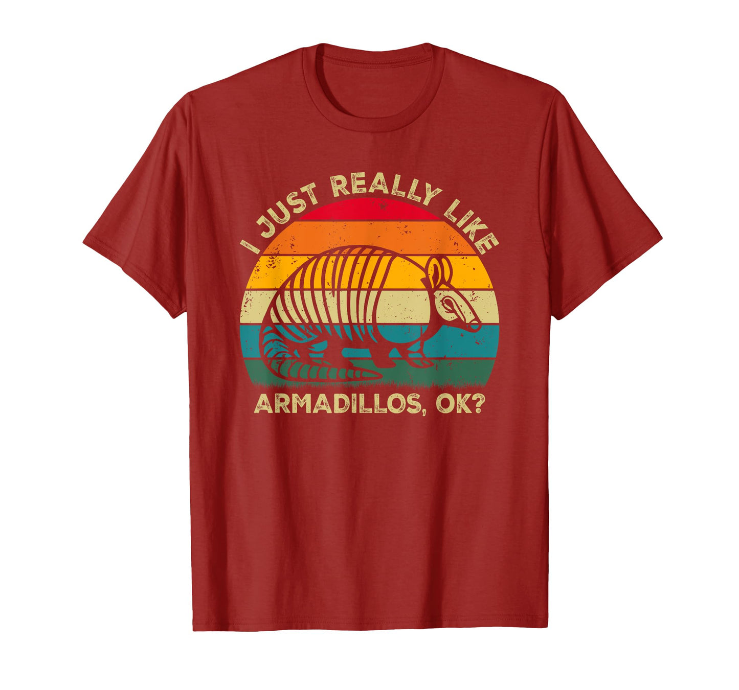 I Just Really Like Armadillos, OK? Funny Armadillo Retro T-Shirt