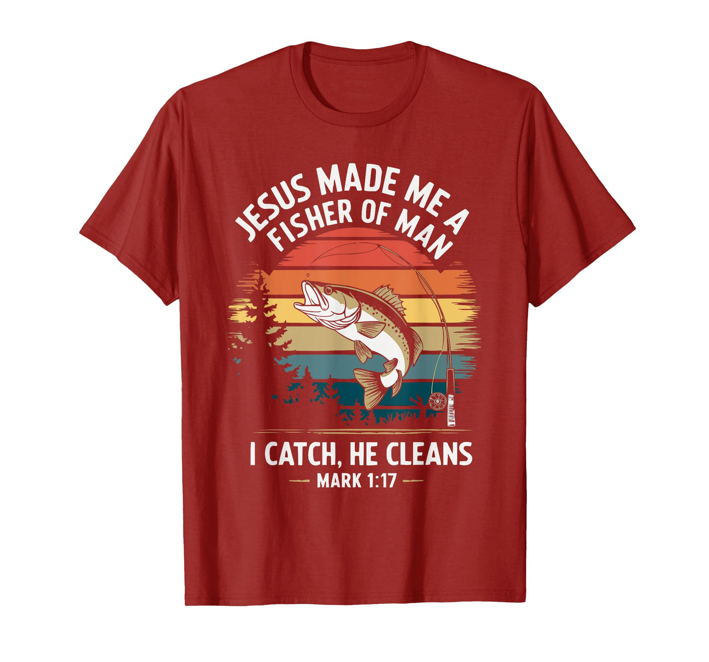 Fishing Jesus Christ Religion Christian Fisher Christianity T-Shirt