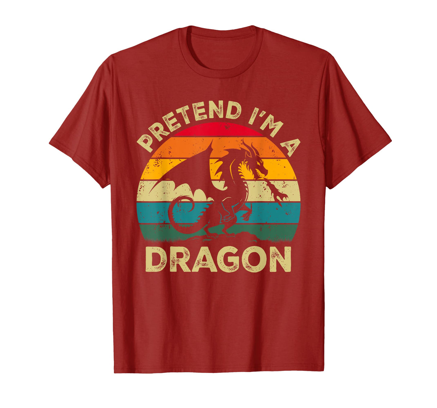 Pretend I'm A Dragon Lazy Halloween Costume T-Shirt
