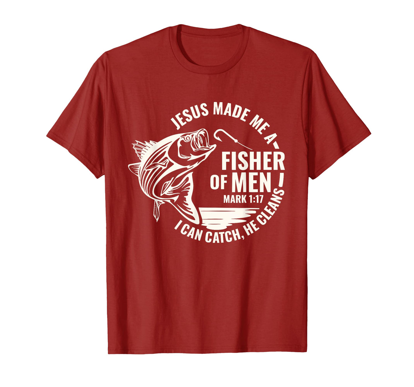Men Fishing Fisherman Christian Father's Day T-Shirt