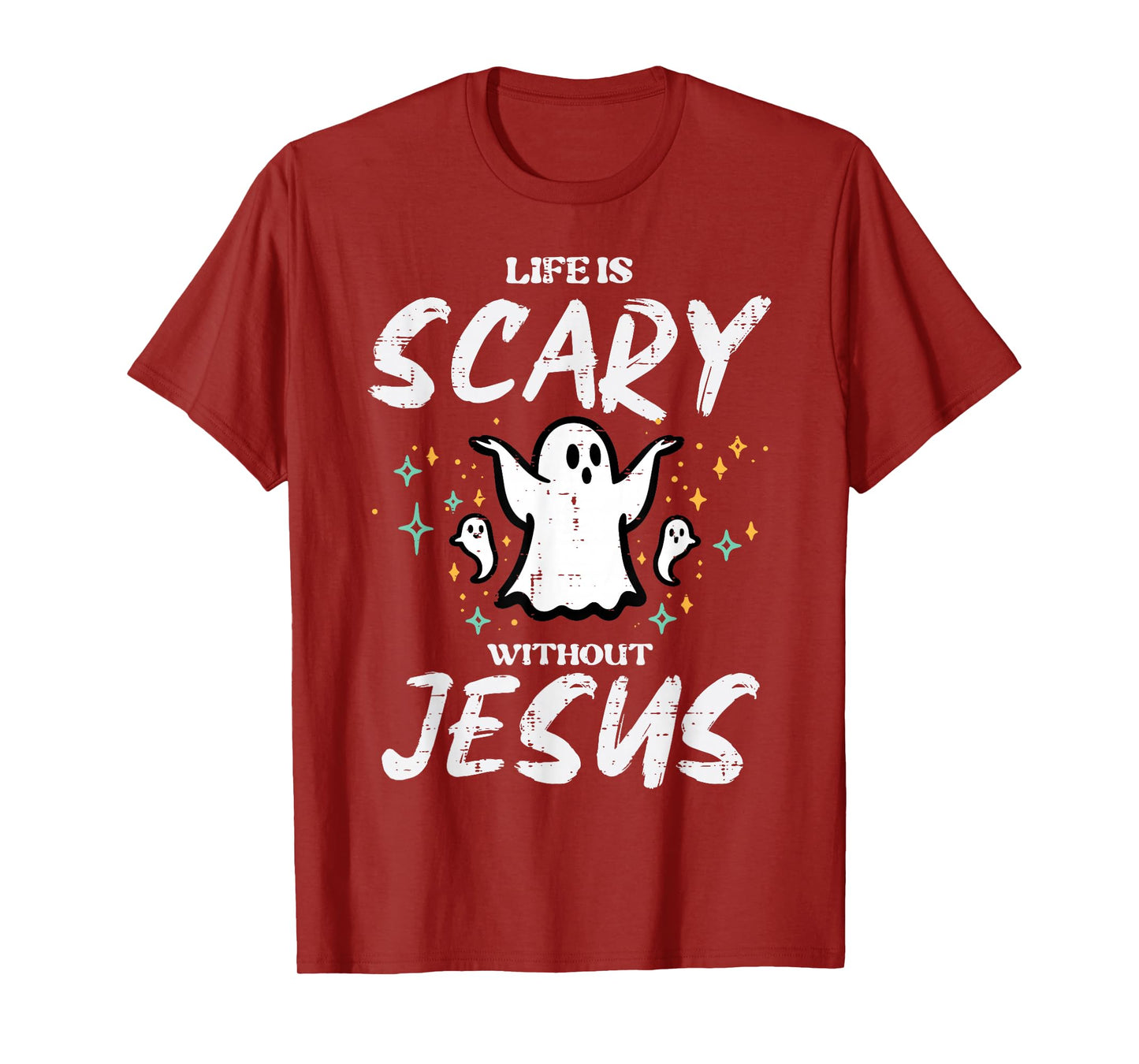 Halloween Life Scary Without Jesus Christian Costume Women T-Shirt