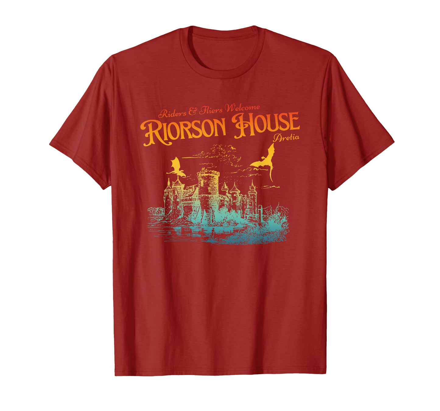 Riders & Fliers Welcome Riorson House Aretia Apparel T-Shirt, Small, Black
