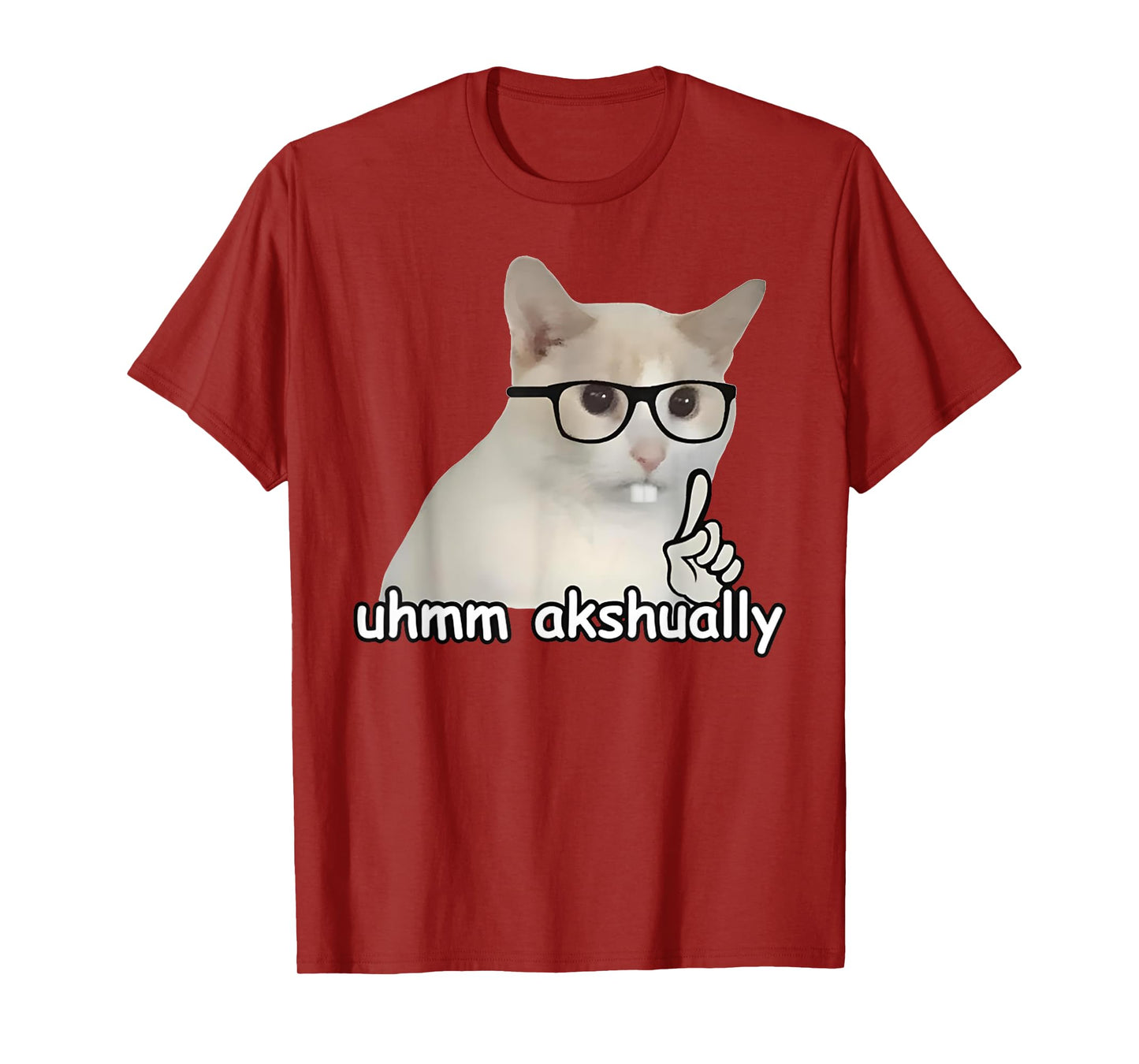 Well Erm Actually Funny Cat Nerd Geek Brainrot Internet Meme T-Shirt