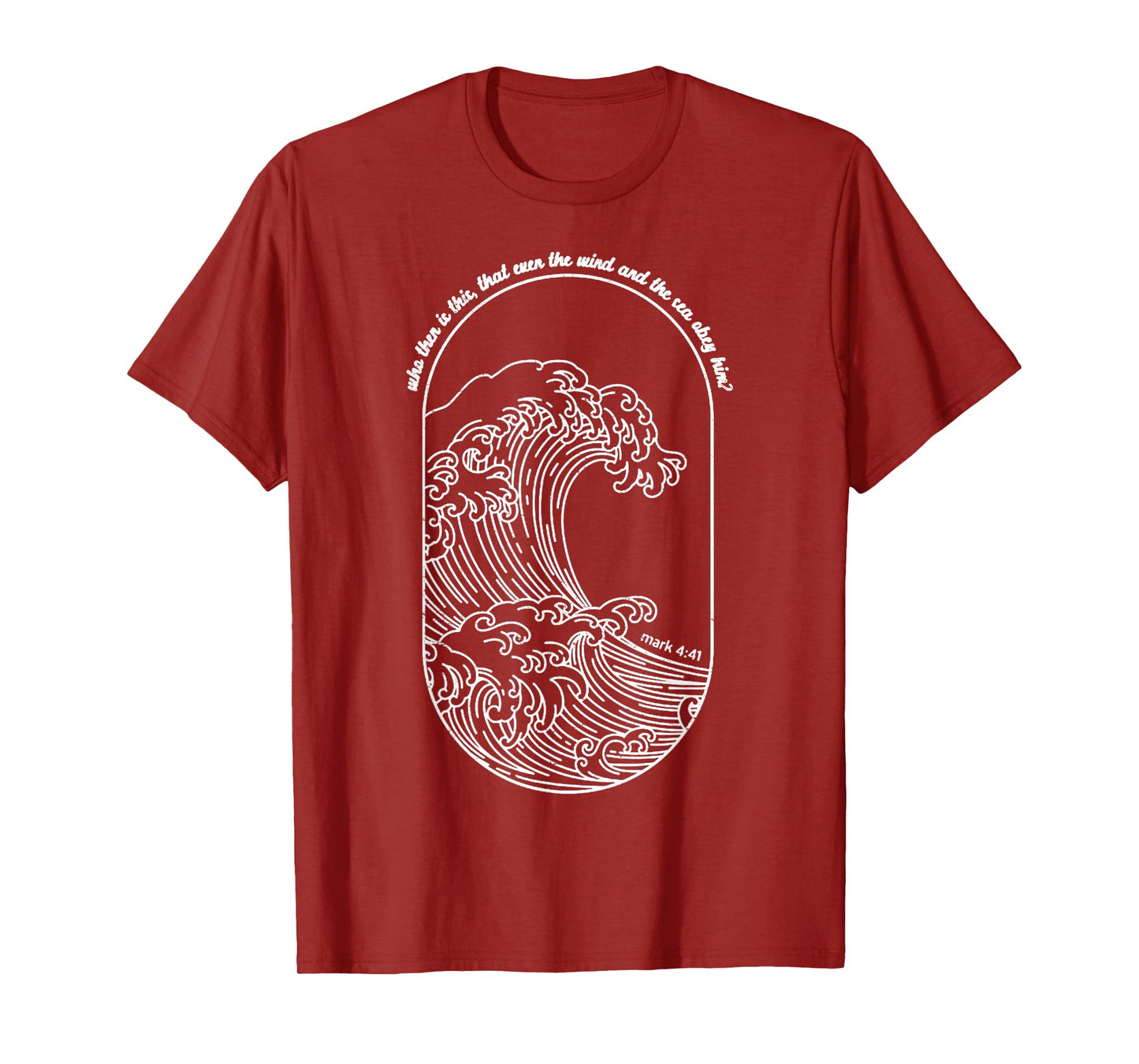 Vintage Wind and Waves Obey Christian Jesus Japanese Wave T-Shirt