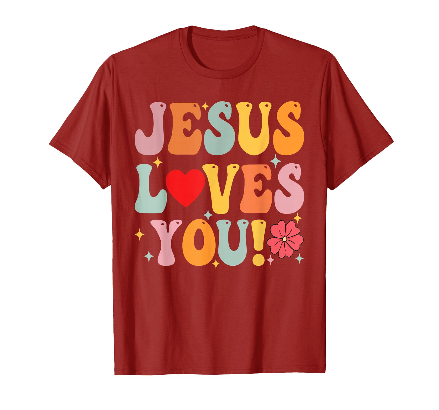 Jesus Loves You Christian Kids Women Religious Faith T-Shirt