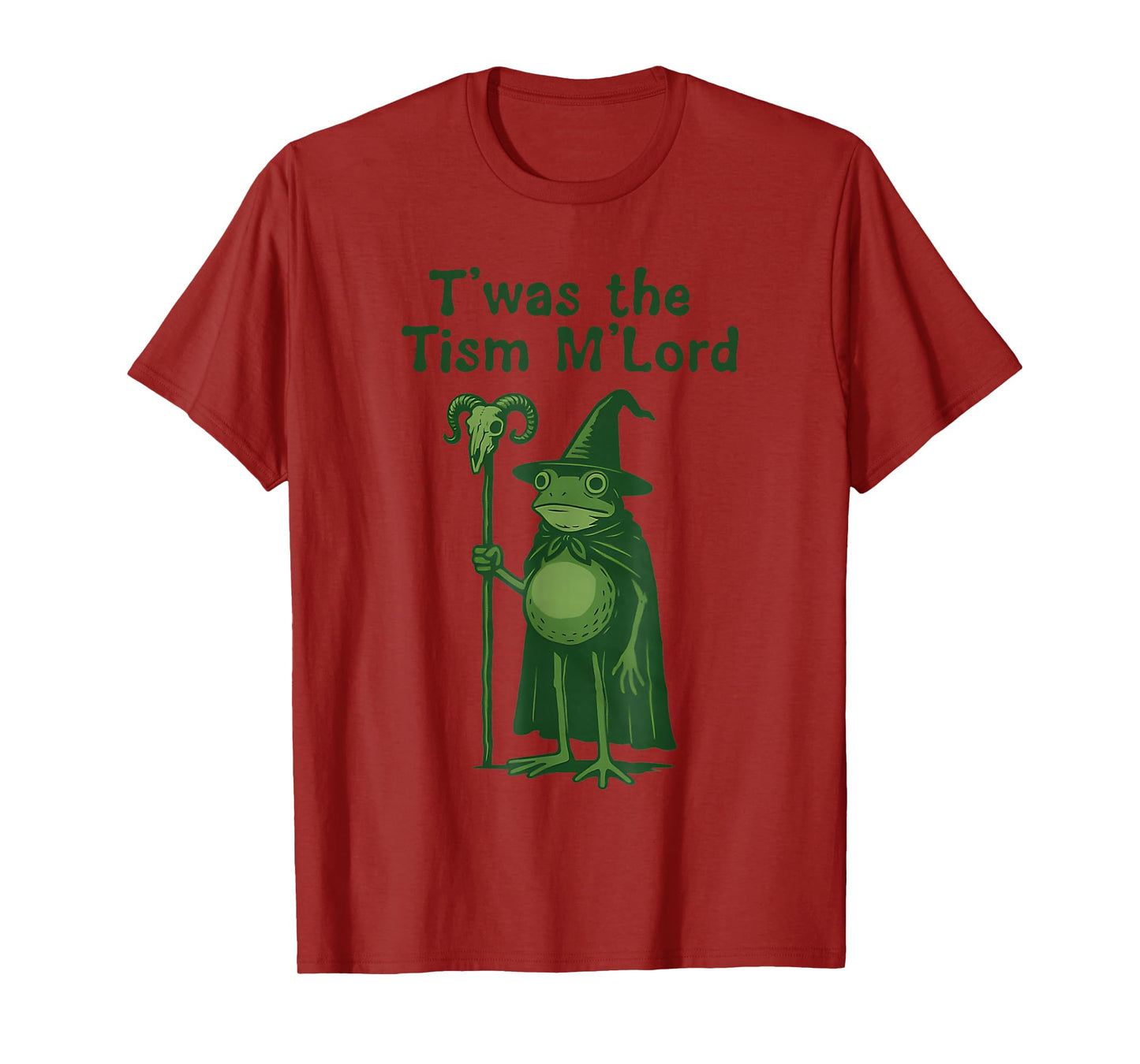 Funny T'was The 'Tism M'Lord Funny Medieval Knight Frog T-Shirt
