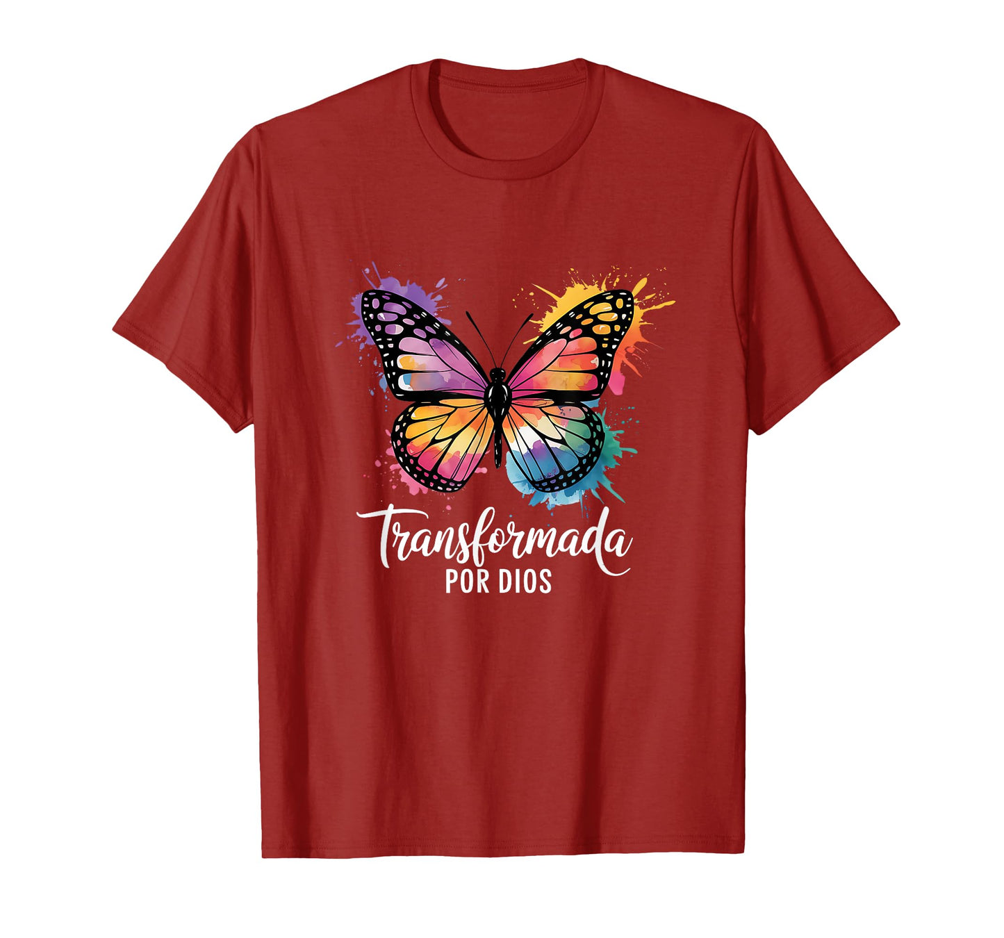 Transformada Por Dios Inspirational Butterfly T-Shirt