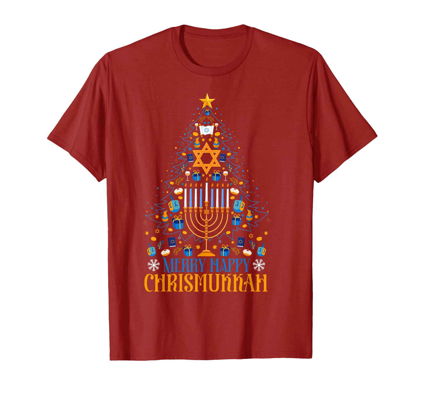 Merry Happy Christmukkah Jewish Christmas Hanukkah Chanukah T-Shirt