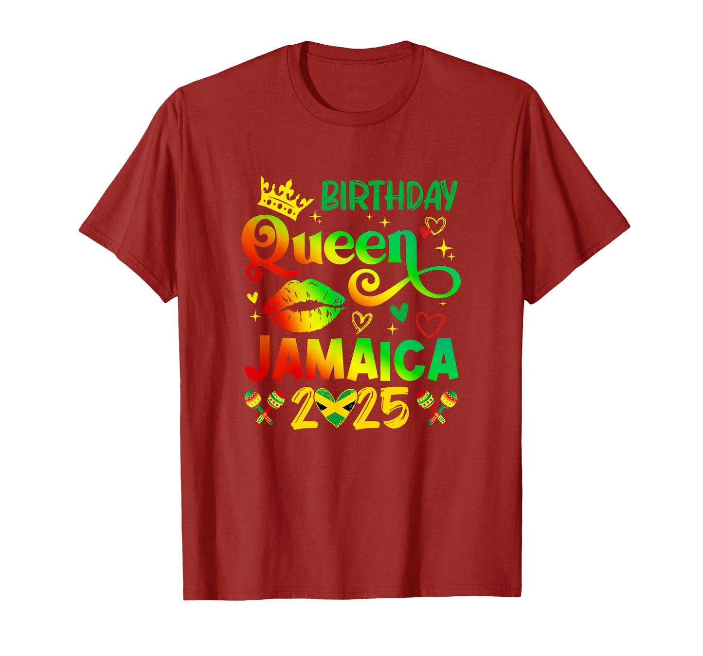 Funny Birthday Queen Jamaica 2025 Birthday Trip Vacation T-Shirt