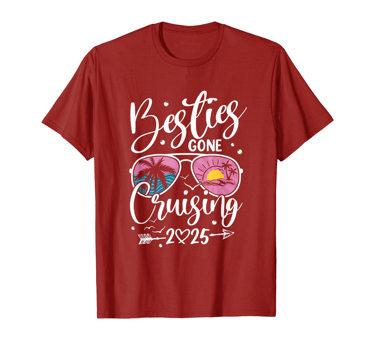 Besties Gone Cruising 2025 Girls Matching Women Cruise T-Shirt