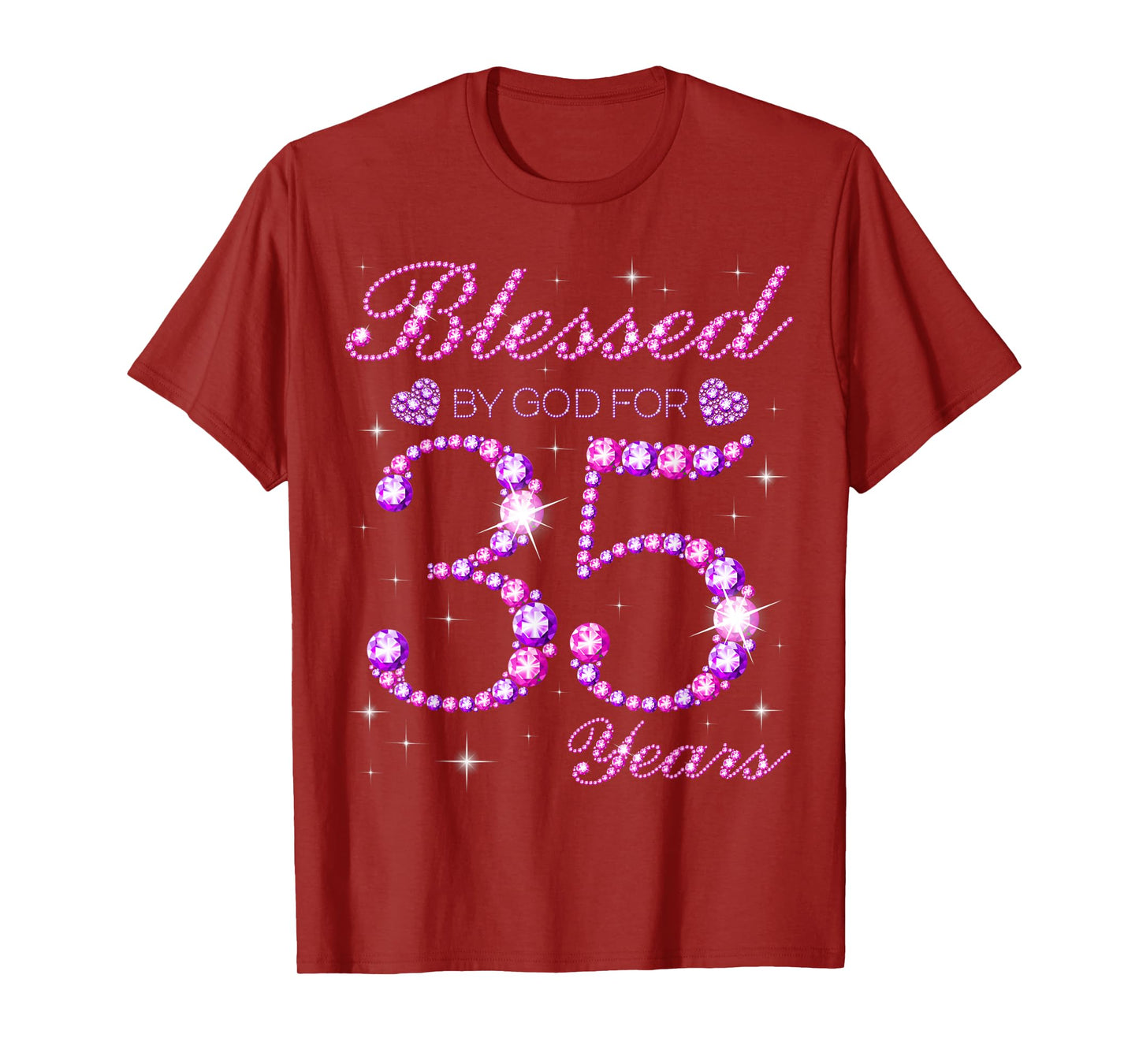 Blessed by God for 35 Years Old 35th Birthday Party T-Shirt