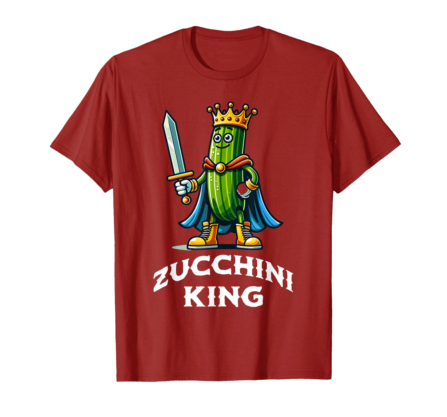 Zucchini King Funny Quote Zucchini Lover Vegan Vegetable T-Shirt