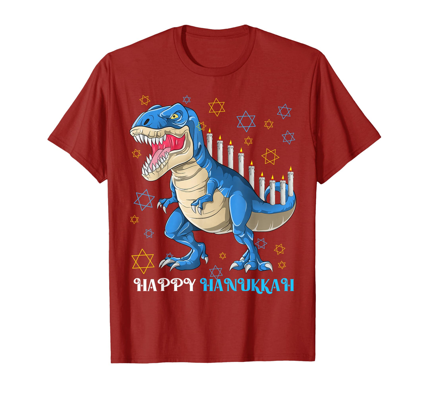 Menorasaurus Jewish Dinosaur Hanukkah Kids Boys Gift T-Shirt