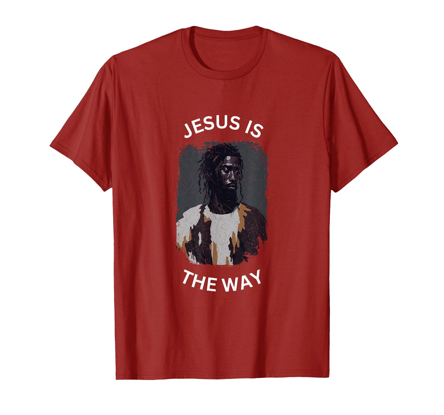 True Black Jesus is The Way Christian Faith Religious Gospel T-Shirt