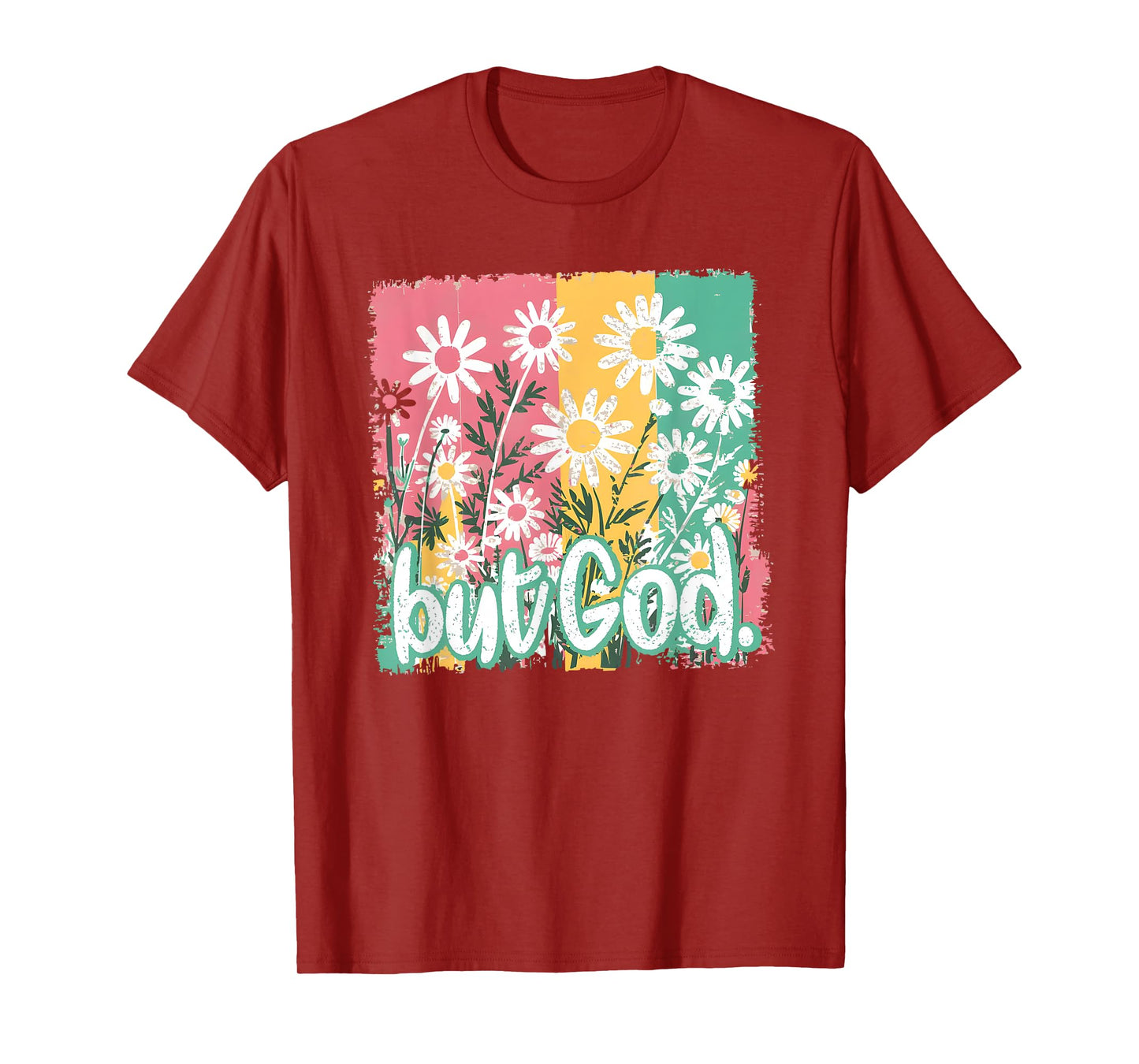 But God Boho Floral Jesus, Spirit Religious, Retro Christian T-Shirt
