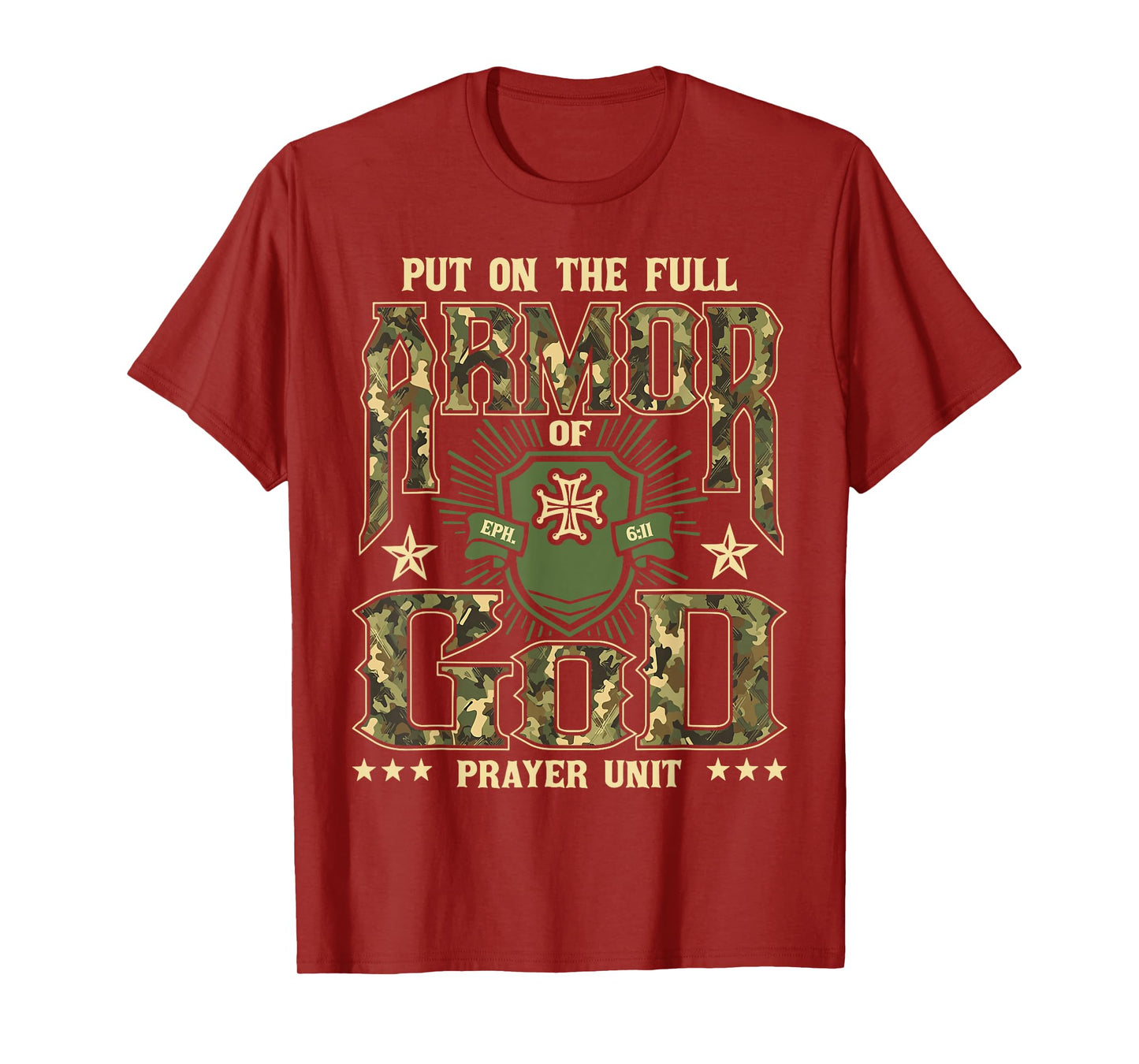 Put On The Full Armor Of God - Christian Religious Bible T-Shirt