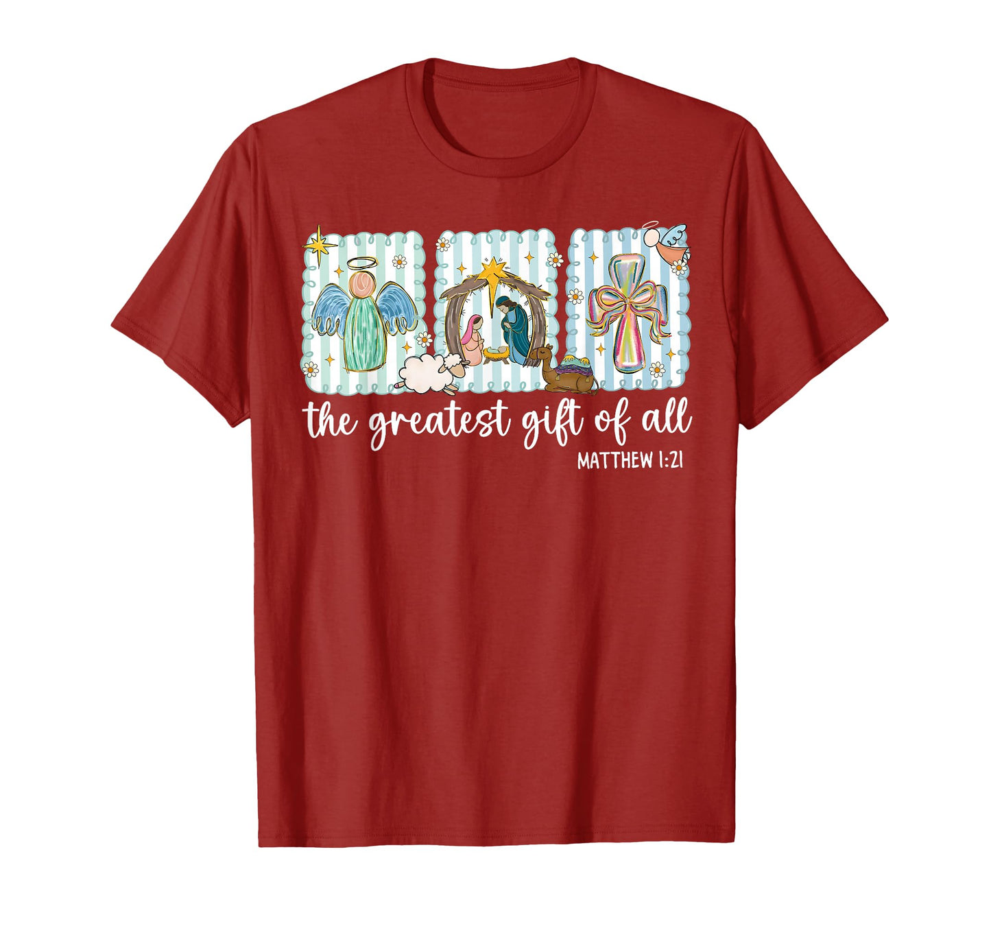 Christian The Greatest Gift for All Christmas Nativity Scene T-Shirt