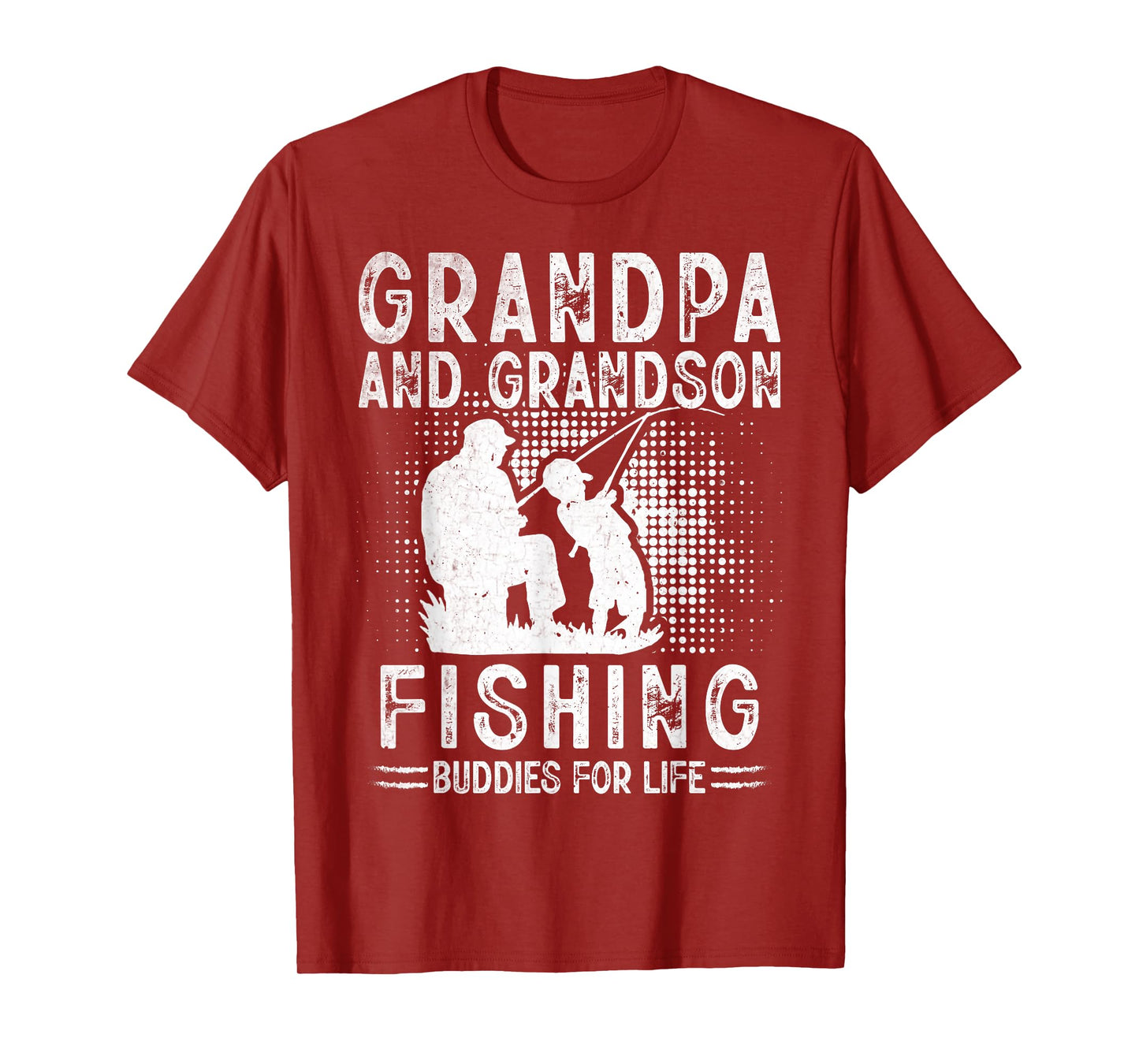 Grandpa and Grandson Fishing Buddies for Life Matching T-Shirt