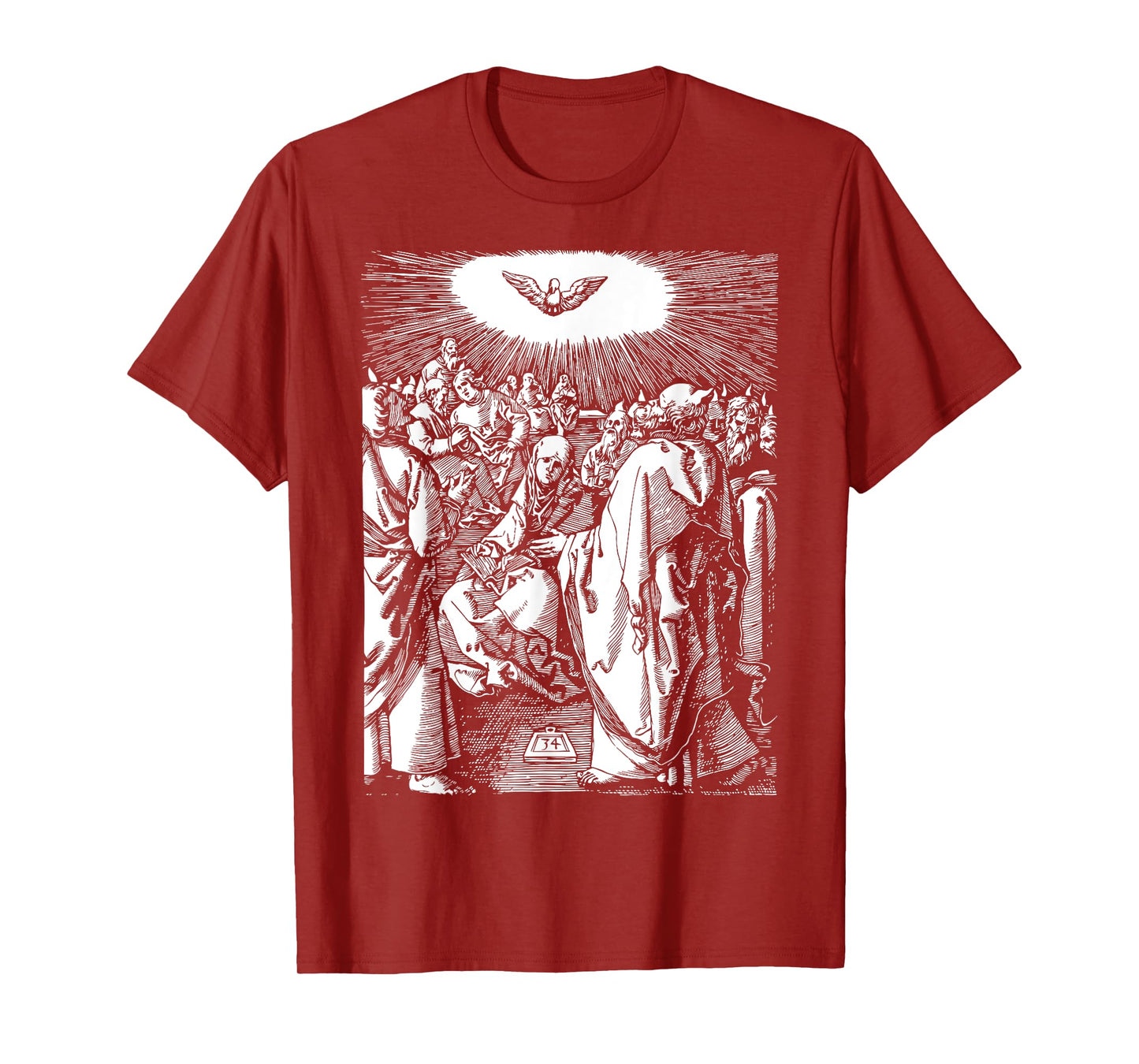 Pentecost Dove Tongues of Fire Flame Holy Spirit Catholic T-Shirt
