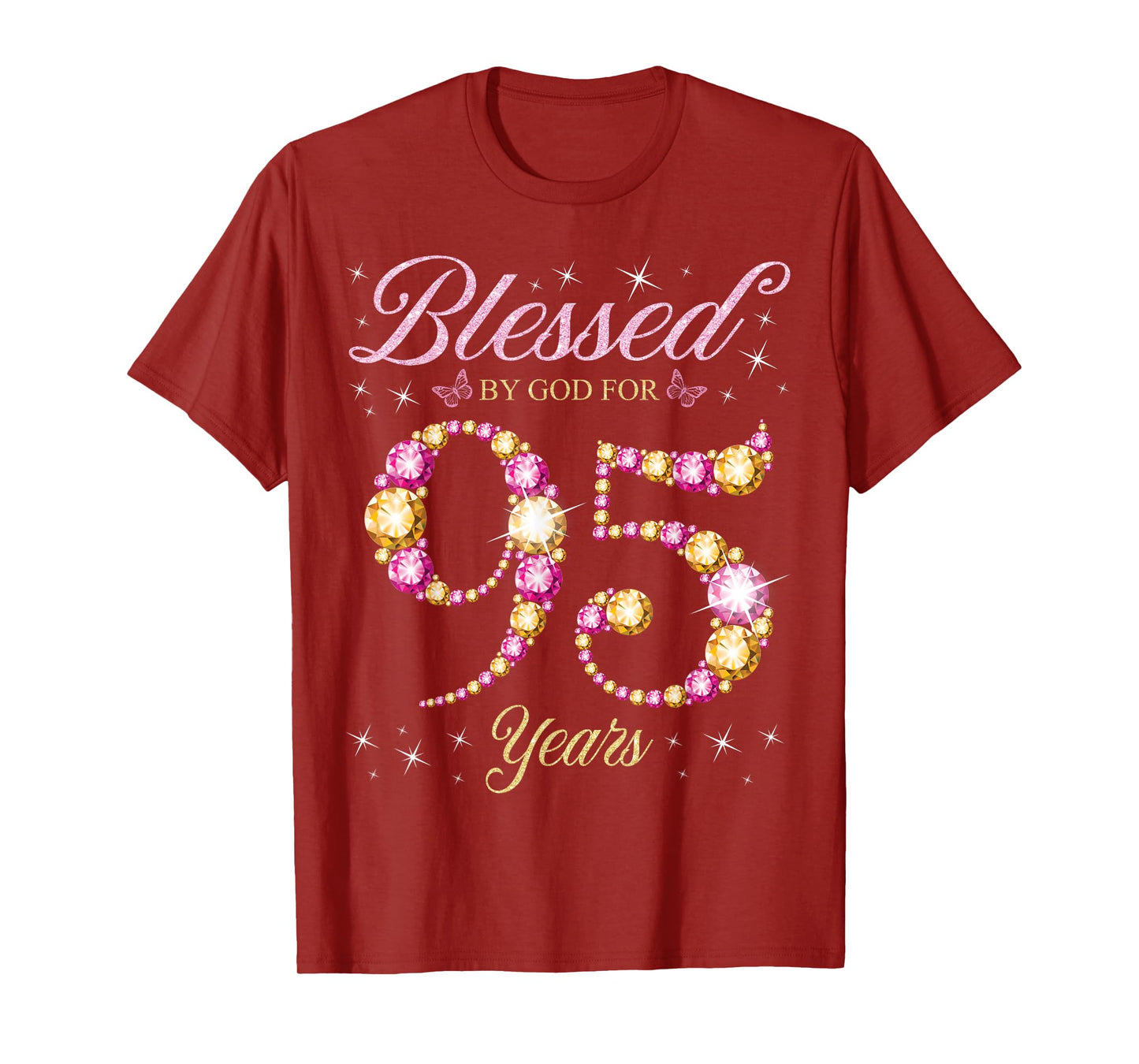 Blessed By God For 95 Years Old 95th Birthday Party T-Shirt