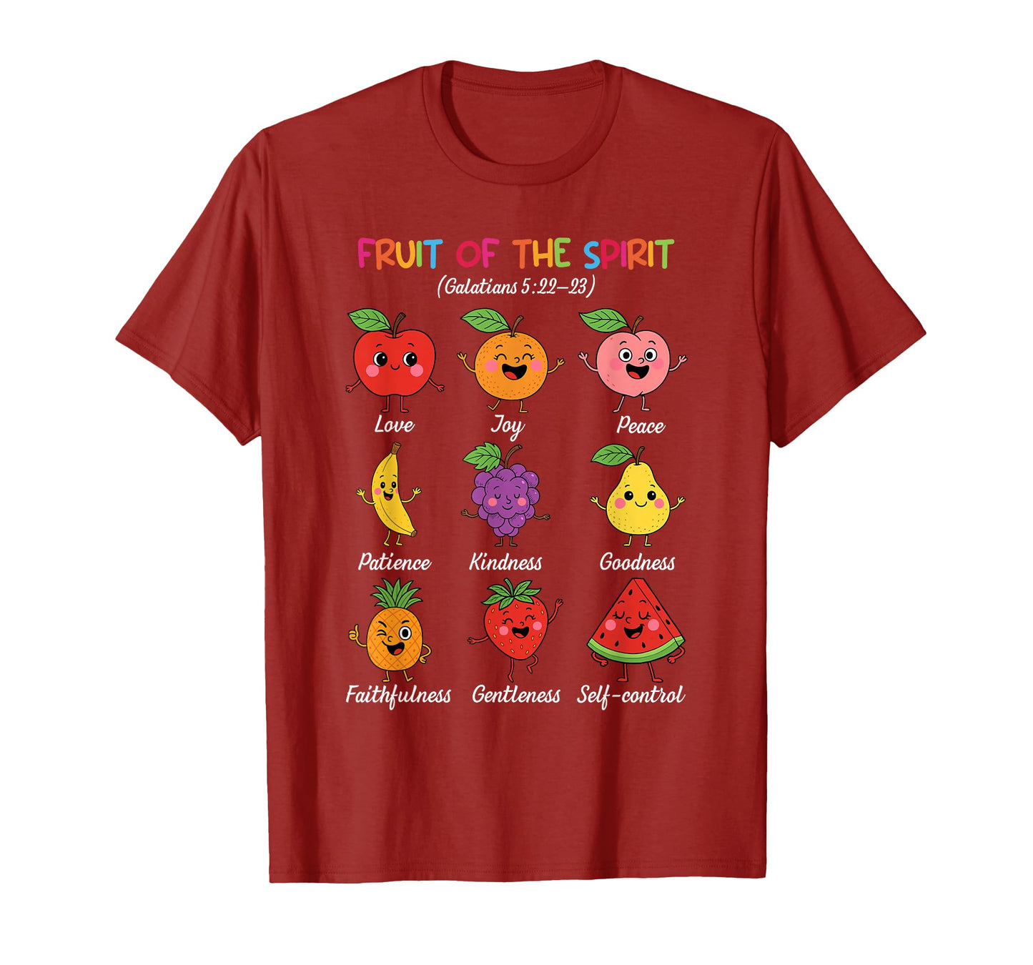 Fruit of The Spirit Christian Faith Religious Bible Verse T-Shirt