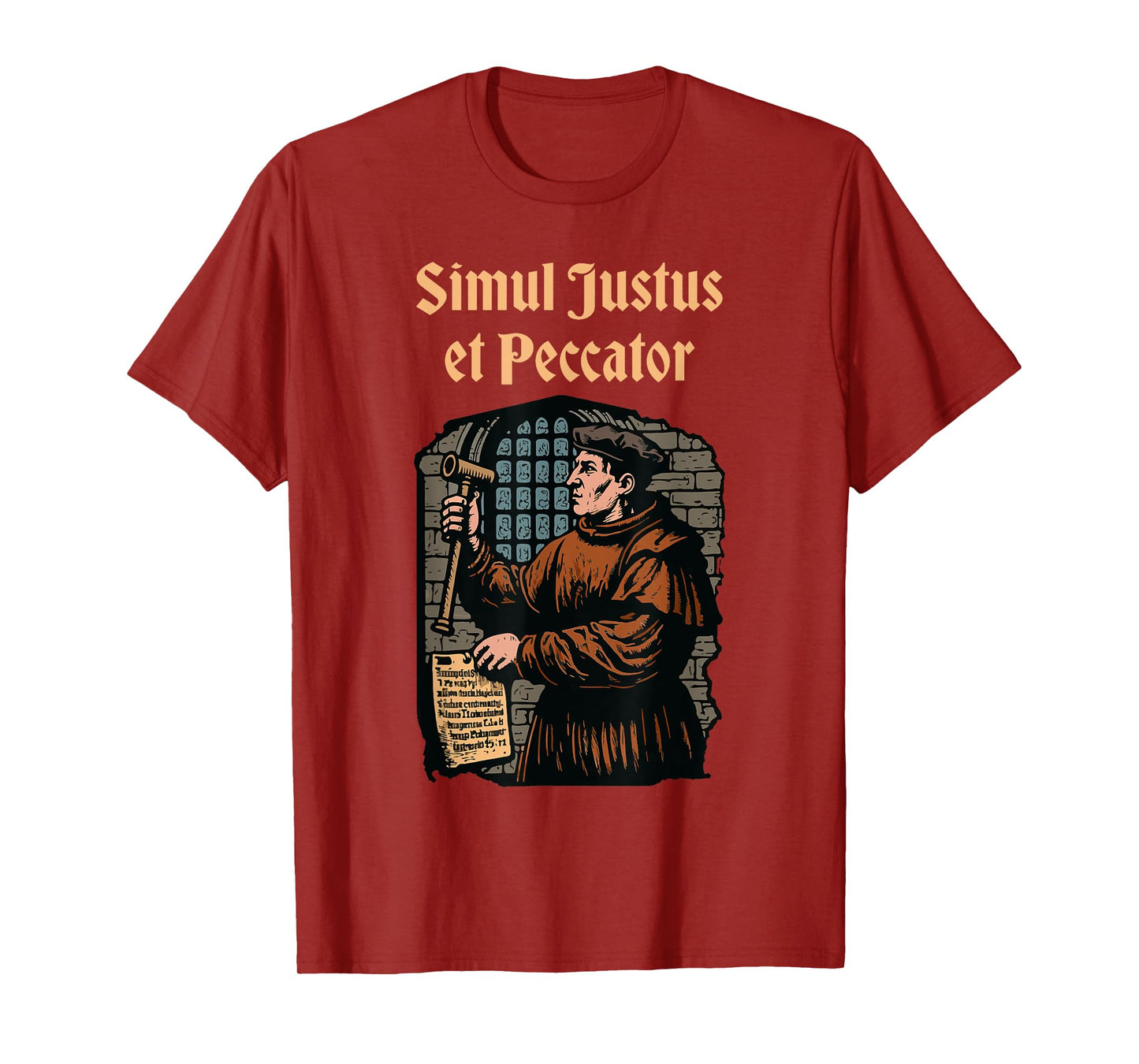 Martin Luther Reformation Simul Justus et Peccator Christian T-Shirt