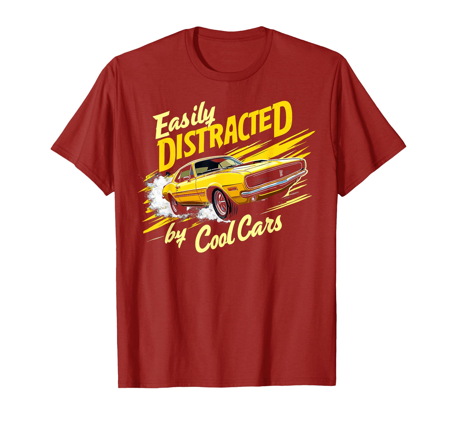Easily Distracted By Classic Cars Vintage Old Car Guy T-Shirt