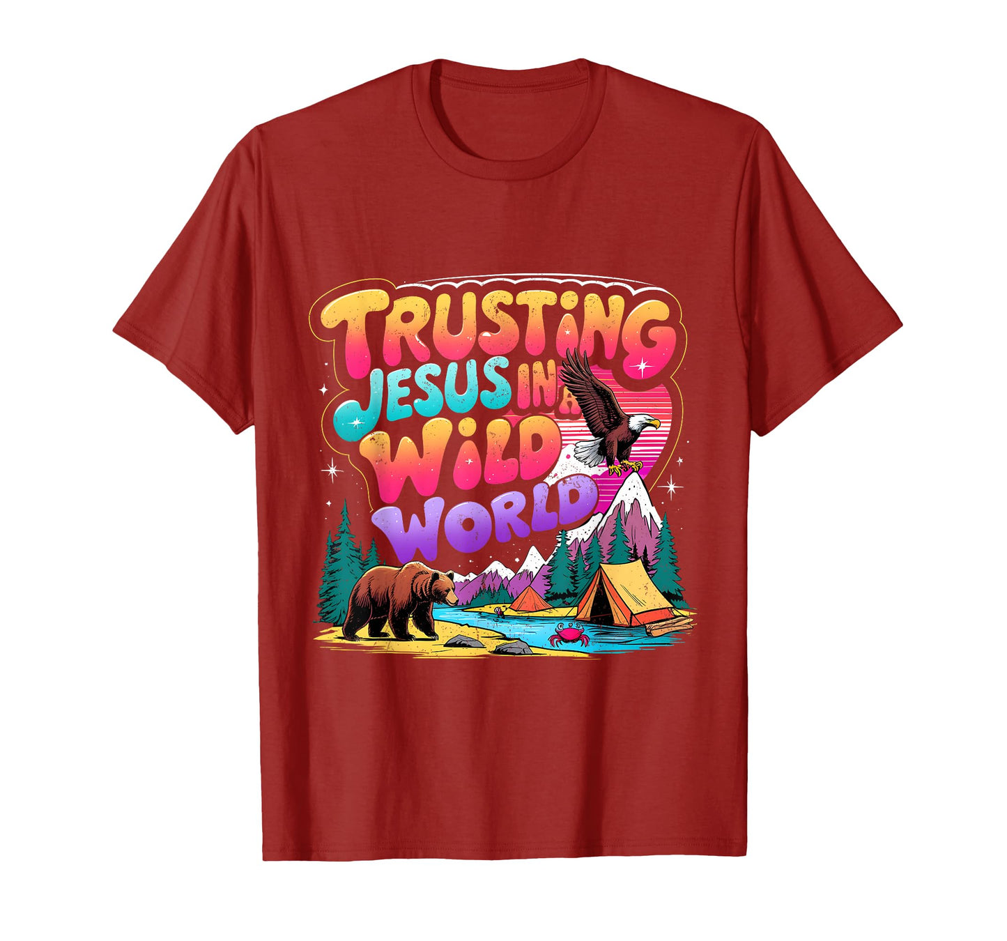 Trusting Jesus in a Wild World VBS 2025 Camping Theme T-Shirt