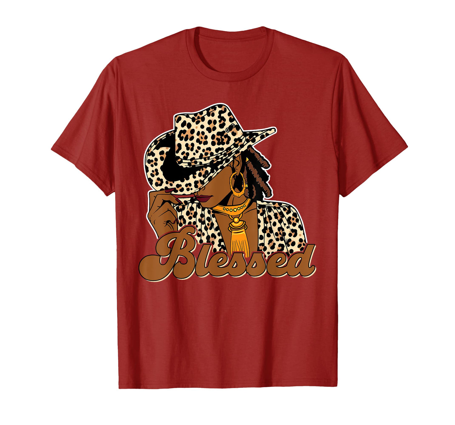 Blessed Cowgirl Black Western Swag African Christian Woman T-Shirt