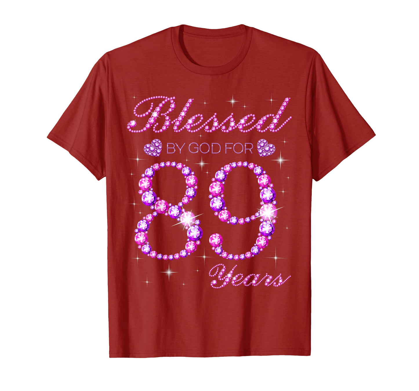 Blessed by God for 89 Years Old 89th Birthday Party T-Shirt