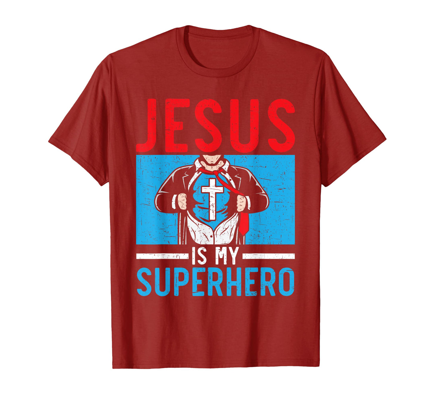 Jesus Is My Superhero Religious Pastor Christian Believer T-Shirt