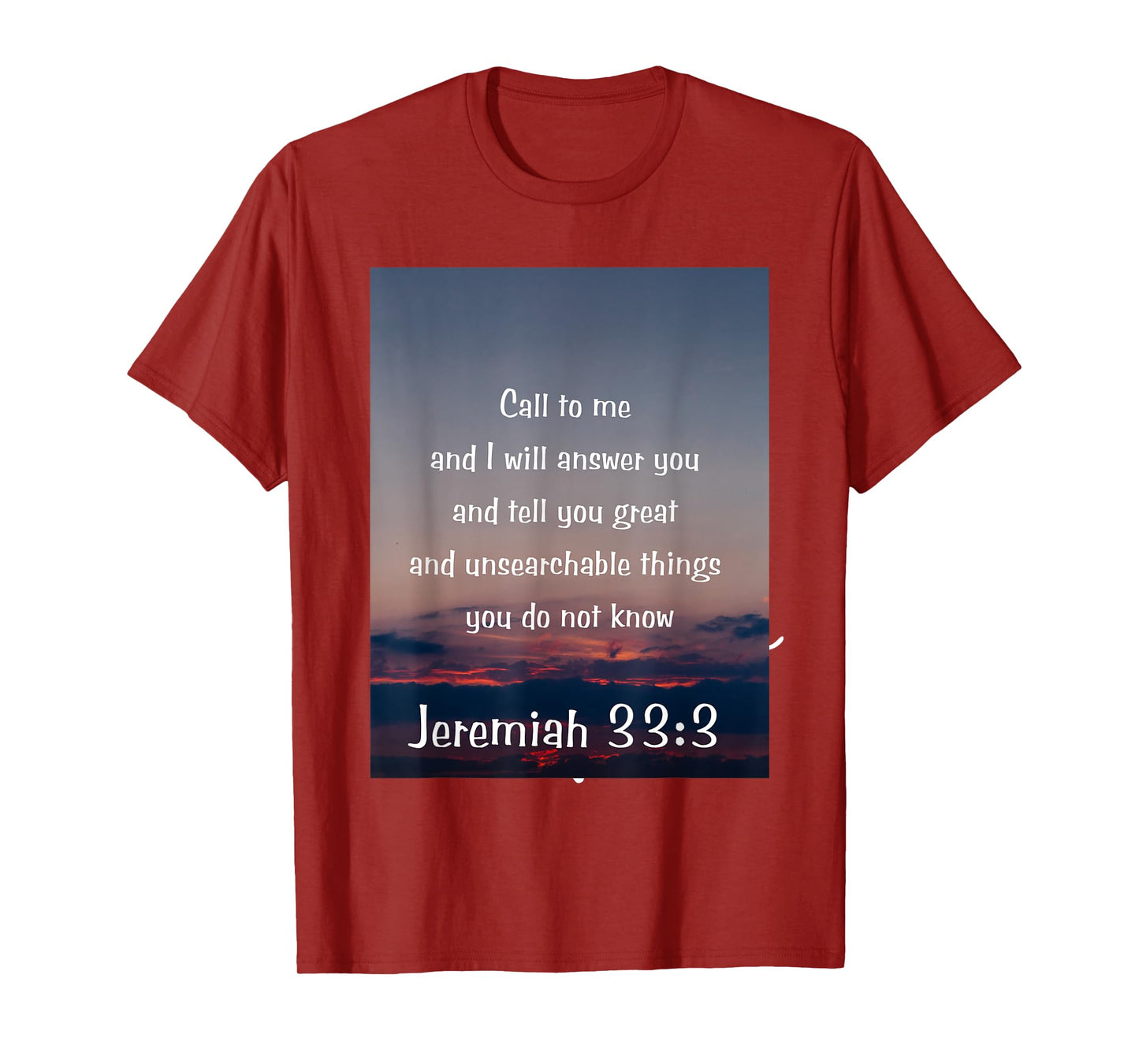 Jeremiah 33 Bible Verse Jesus Christianity T-Shirt
