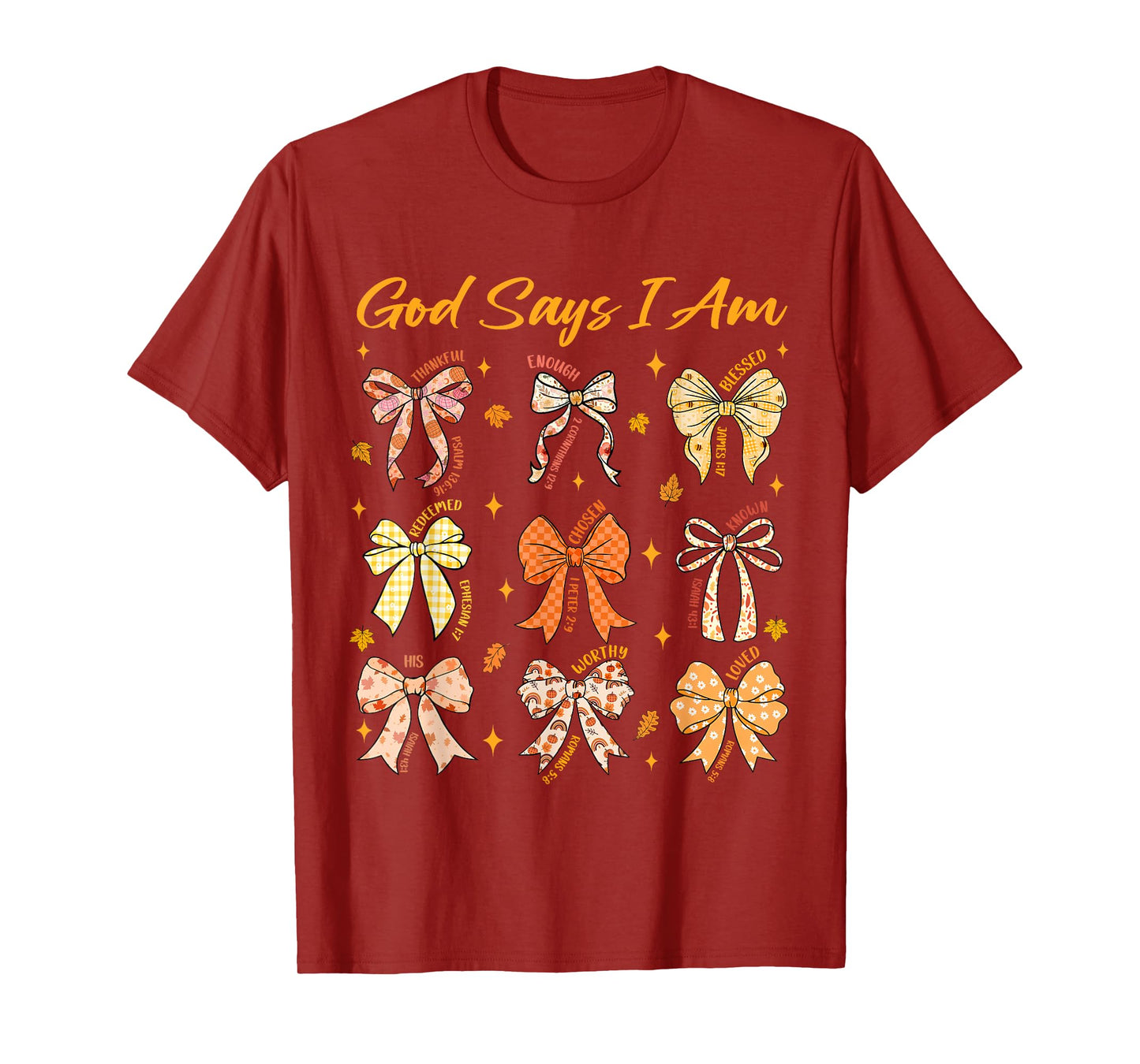 God Says I Am Coquette Bow Fall Autumn Thanksgiving Women T-Shirt