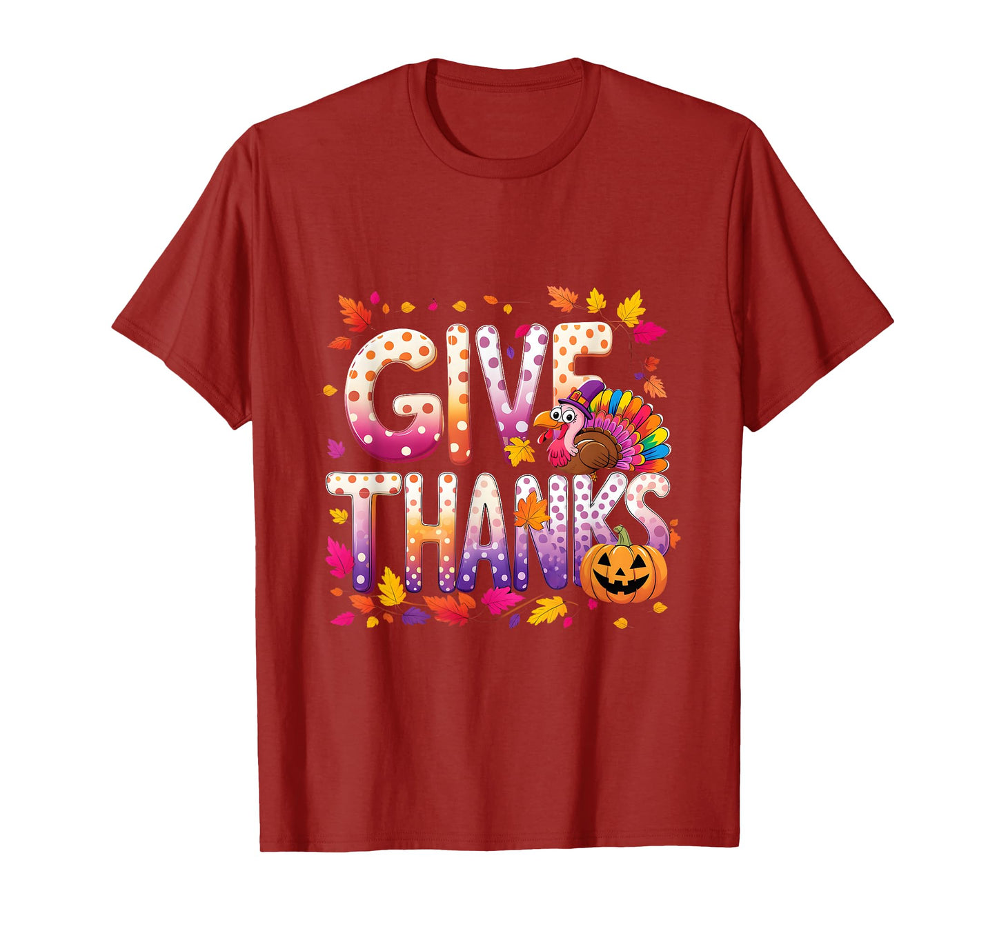 Cute Mama Mom Thankful Turkey Give Thanks Grandma T-Shirt