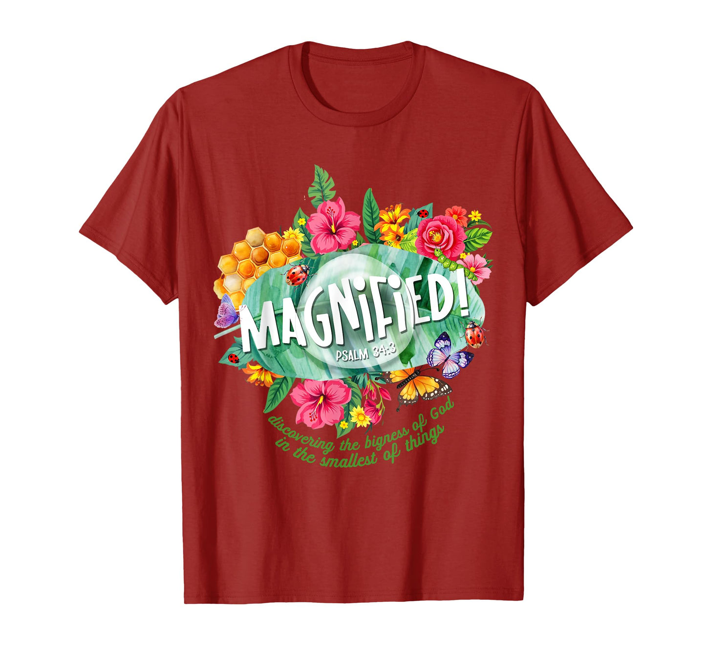 Magnified Floral VBS Discovering The Bigness Of-God Faith T-Shirt
