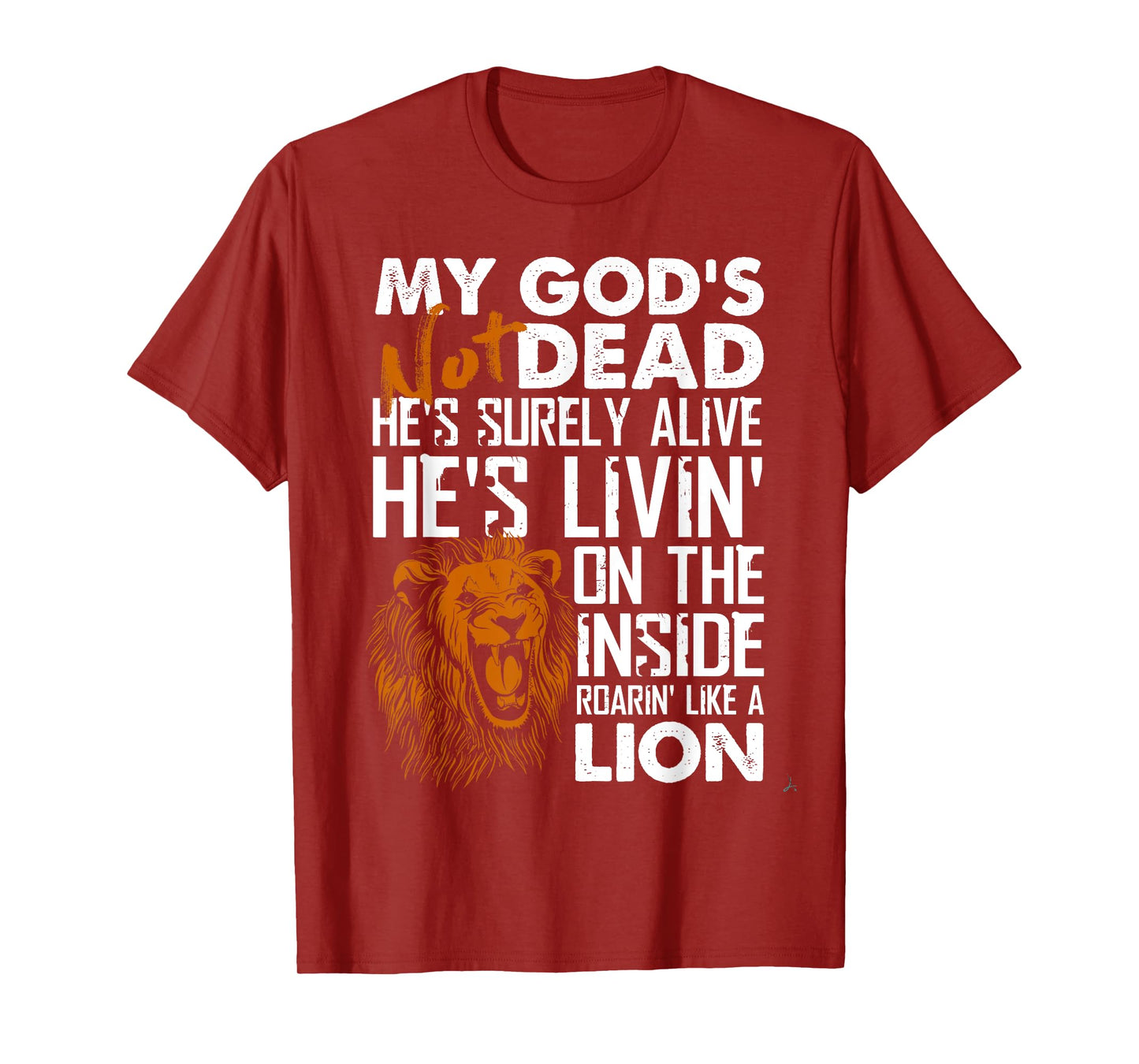 My God's Not Dead Lion Christian Christ Cross Faith T-Shirt T-Shirt