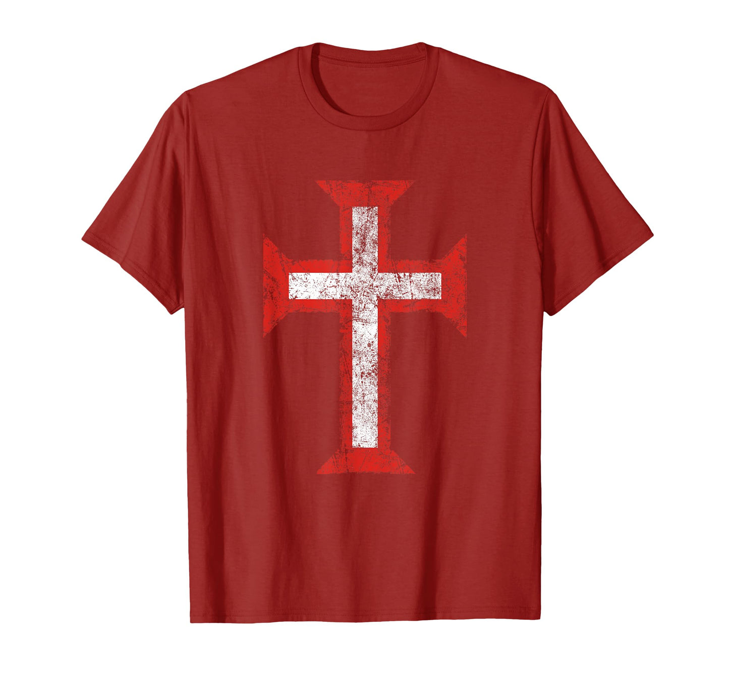 Order of Christ Cross-Templar-christian-Portugal-Eroded T-Shirt