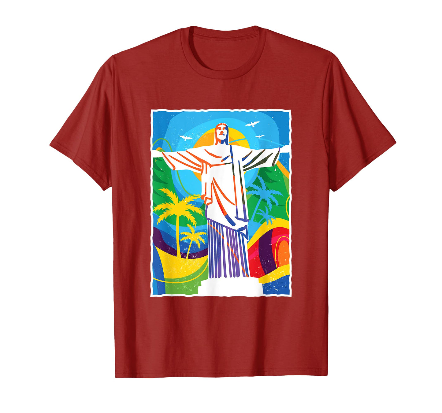 Rio De Janeiro - Colourful Jesus Brazil Travel Souvenir Gift T-Shirt